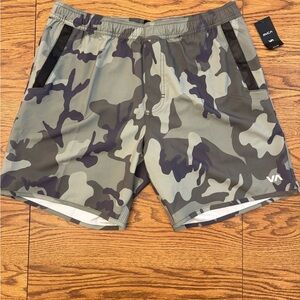 RVCA “Kevin” Camo Hybrid Shorts